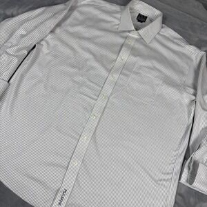 Jos A Bank Signature Collection Mens Striped French Cuff Dress Shirt 17 1/2‎ 34